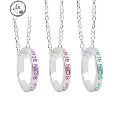 韩版新款姐妹闺蜜三人项链女学生朋友三色戒指友谊吊坠生日 JiMi