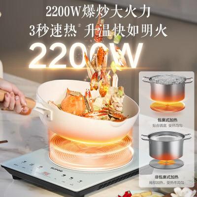 苏泊尔(SUPOR)甄晶电磁炉家用电陶炉火锅电磁灶电池炉大功率新型超薄超大面板炒菜电炉电火灶C22-IA817D C22