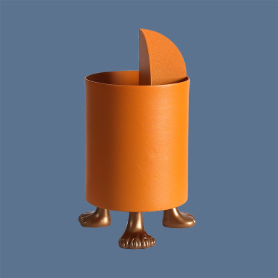 [空之喵喵-北欧个性创意猫爪简约铁艺笔筒ins创意时尚可爱办公室三维工匠方形*刷筒*黑色