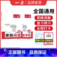 [两本语文]阅读+字帖 小学二年级 [正版]25新一本寒假练字帖 小学语文寒假阅读字帖数学口算 一二三四五六年级语文数学