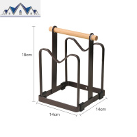 锅盖架 简约铁艺砧板架多功能厨房置物架免打孔收纳架坐式案板架 三维工匠