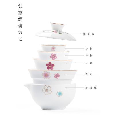 美帮汇便携包1人旅行快客杯一壶三杯整套陶瓷功夫茶具过滤茶壶茶杯套装