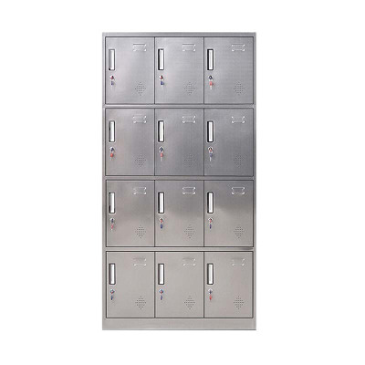 MINGWEISHUN铭威顺不锈钢员工储物柜文件柜存放柜子更衣柜存包柜十二更衣柜