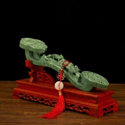 家柏饰(CORATED)玉石绿如意摆件玉如意摆设