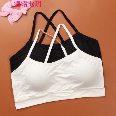 锦铭七玥少女文胸吊带 细带背心短款 发育期儿童学生背心式柔软