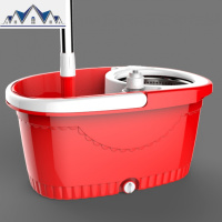 拖把桶旋转家用不锈钢甩干拖布免手洗墩布干湿两用双驱动自动拖把 三维工匠