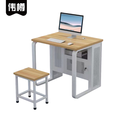 伟樽多媒体电脑桌一桌一凳80*60*75cm套