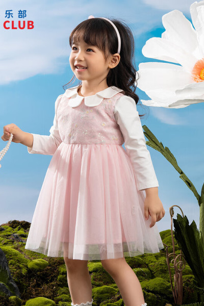 [1件3折]铅笔俱乐部童装2025秋装新款女小童连衣裙儿童背心网纱裙宝宝百搭裙子