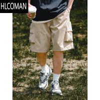 HLCOMANBDLS 日系cityboy直筒工装短裤男夏季新款纯色Overze五分裤子男