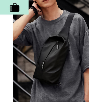 胸包男街头潮流单肩包ins超火小背包韩版潮牌运动个性斜挎包NEWLAKE男士单肩包