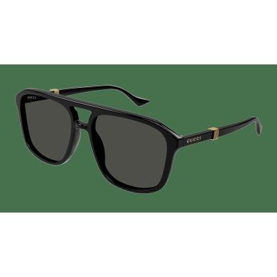 古驰(GUCCI)男款黑灰灰棕生物尼龙潮牌时尚防风遮阳大框太阳镜