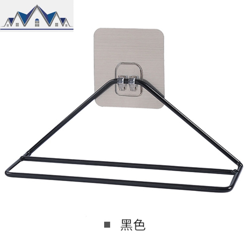 免打孔浴室拖鞋架鞋架卫生间壁挂式三角粘胶简易鞋子架子置物架 三维工匠