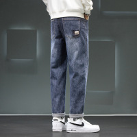 肌理感男式牛仔裤时尚百搭舒适感宽松垂坠休闲新款锥型哈伦裤男士