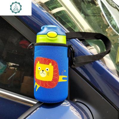 儿童吸管水杯宝宝带布套杯便携运动水壶鸭嘴杯塑料杯封后