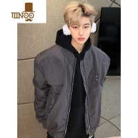 YANXU国潮美式复古棒球服高街vibe机能工装外套男设计感飞行员夹克