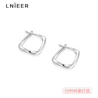 999纯银高级感耳坠法式耳环2025年新款潮耳圈韩国气质夏季耳钉女送女朋友老婆情人节七夕生日礼物