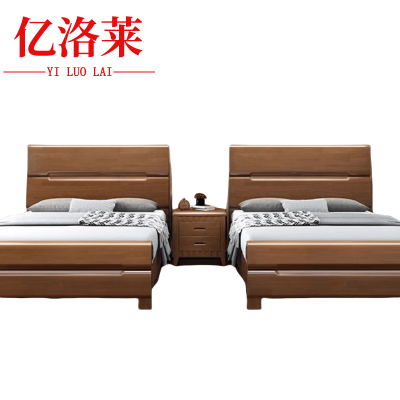 亿洛莱 双人实木床 1200*2000mm 套