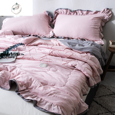 网红夏季夏凉被四件套水洗棉夏被单人双人空调被三件套薄被子舒适主义