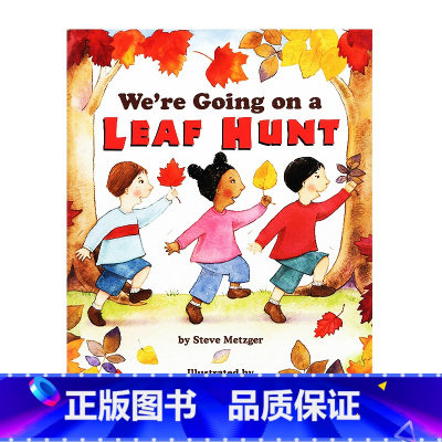 [正版]我们一起捡树叶 英文原版绘本 We're Going on a Leaf Hunt 押韵绘本 英语词汇积累亲子