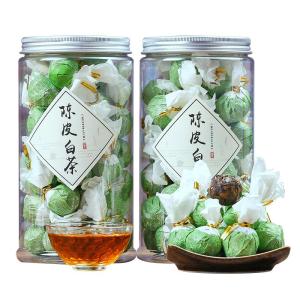 源御露陈皮白茶寿眉白茶高山陈年老白茶老贡眉龙珠球福鼎茶叶罐装500g