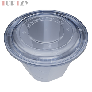 toptzy TZ5071803 一次性餐盒圆形外卖打包盒 50个