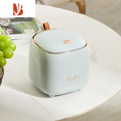 三维工匠桌面垃圾桶按压式客厅轻奢杂物桶车载家用办公桌餐厅收纳筒垃圾篓