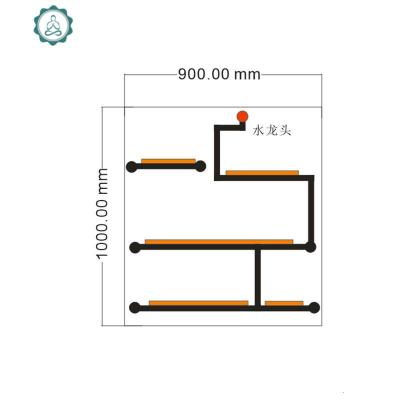 铁艺墙上装饰书架工业风创意墙面复古酒架隔板壁挂置物架子封后A尺寸1.0*0.2*0.9装饰架/装饰隔板
