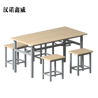 汉诺鑫威冷轧钢四人餐桌学生食堂公司职员户外桌椅组合1200*600*750