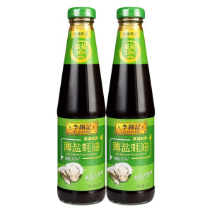 李锦记薄盐蚝油500g火锅烧烤烤肉蘸料减盐烹饪耗油凉拌炒菜调味品