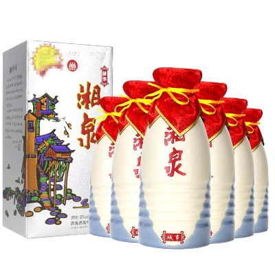 酒鬼酒 湘泉城事 52度 500ml*6 整箱装 馥郁香型白酒