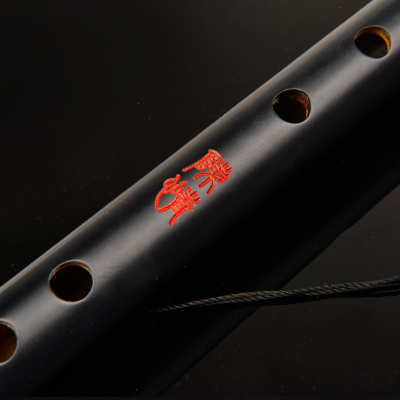 笛子炎黄祖师竹笛初学成人零基础儿童入门专业古风男女生吹奏横笛黑色F调赠全套配件-