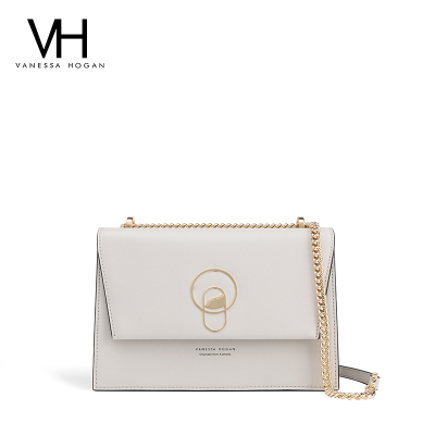 官方正品-VANESSAHOGANVH女包时尚小众单肩包气质简约风琴包链条洋气女斜挎包白色