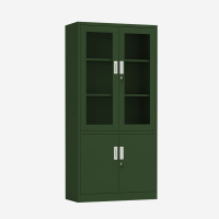 风雷动绿色铁皮文件柜办公室档案柜资料柜财务凭证柜钢制办公柜子加厚大器械