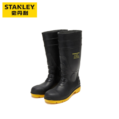 史丹利ST6500 PVC安全靴 高筒PVC防砸防酸碱防水防滑耐磨SXWB6500CN-YE-37码