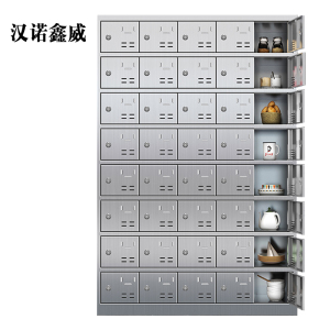 汉诺鑫威304不锈钢食堂带锁餐具柜40门碗柜钥匙锁1800*1200*300