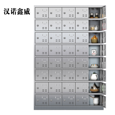 汉诺鑫威304不锈钢食堂带锁餐具柜40门碗柜钥匙锁1800*1200*300