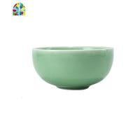 龙泉青瓷家用吃饭碗单个陶瓷餐具十个碗碟套装纯色米饭碗 FENGHOU 第窑粉青(4个无盒)