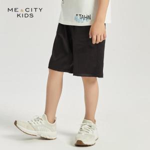[1件3折价:48]米喜迪mecity童装夏季新款男童宽松亮面五分裤短裤