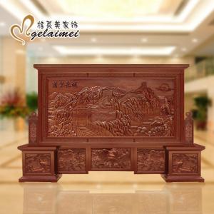 森美人定制仿古屏风隔断客厅实木刻中式酒店公司办公室大厅插屏座屏风