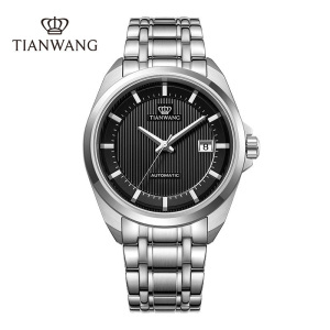天王表(TIAN WANG)机械男表时尚商务钢带机械表男士手表GS5825