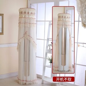 客厅立式圆柱空调罩套防尘罩柜机圆形i尚铂开机不取 张灯结彩-米色 高175cm美的天行智行御行遵行/海尔帝尊/格力I畅