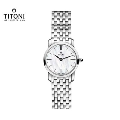 TITONI梅花纤薄系列石英表女士TQ42918S-587