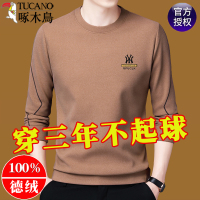 啄木鸟卫衣男春秋款圆领男士长袖t恤德绒休闲宽松打底衫上衣潮流T