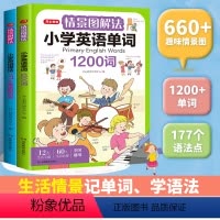[2本套装]情景解法.英语语法+单字 小学通用 [正版]情景图解法小学英语语法单字知识大全一年级二年级三四五六年级英词汇