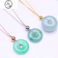 JiMis925银银项链定位针式链加长盒子十字链穿平安扣圆珠可调节锁骨链