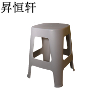 昇恒轩 加厚塑料胶凳 熟胶结实胶凳红高凳 灰色 /个