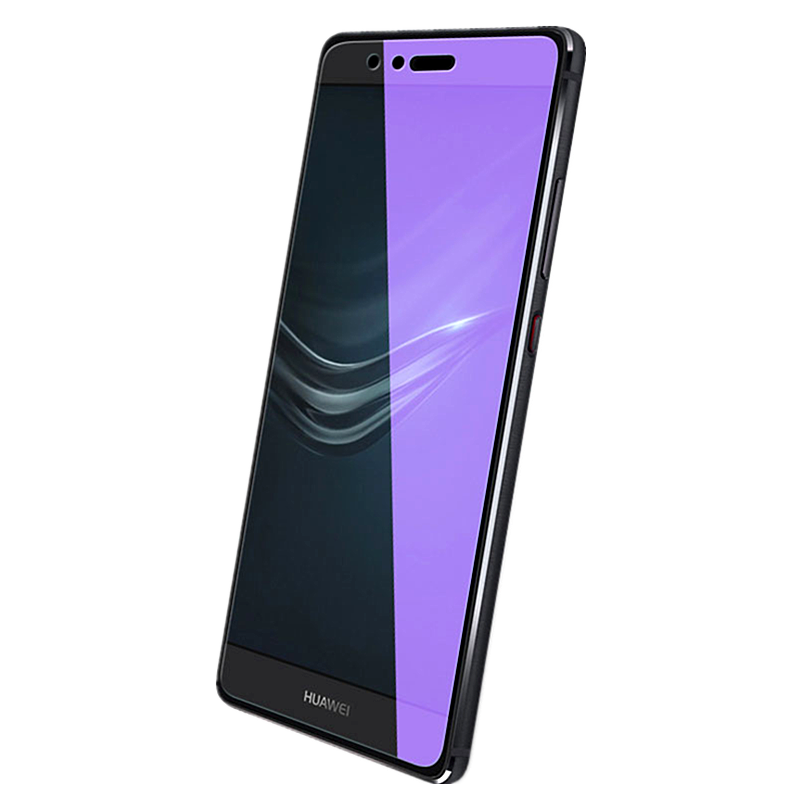 轻万适用华为p9plus蓝光钢化膜防指纹高清前膜防摔玻璃手机贴膜防紫光