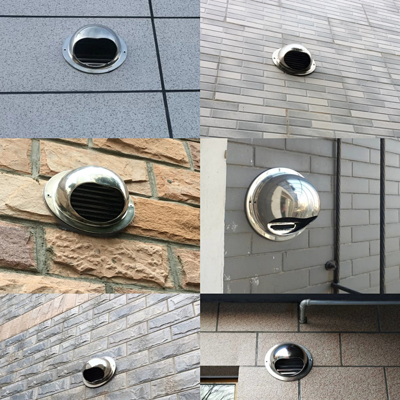 闪电客厨房油烟机浴室排风口烟管排风管罩子不锈钢风帽浴霸排气扇防