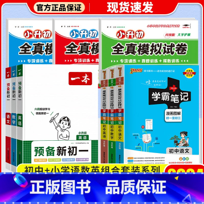 ❤️❤️[9本/预备新初一]语数英 小学升初中 [正版]冲刺名校小升初真题卷2023全真模拟试卷语文数学英语六年级下