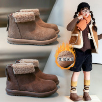 冬季新款儿童棉鞋男童女童时尚短靴学生加绒加厚时尚女孩棉靴_1